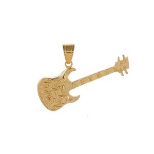 Gold Plated Guitar Pendant