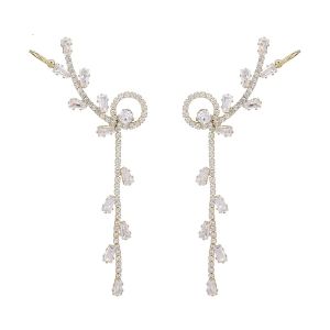  Crystal Tree Earrings - Gold