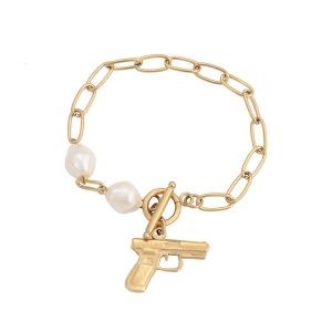 Gold Plated Pistol Bracelet