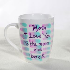 I Love You Mom Hand-Painted Mug