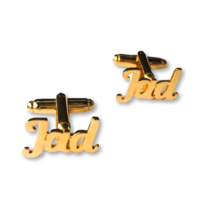 Name Gold Plated Cufflinks Set