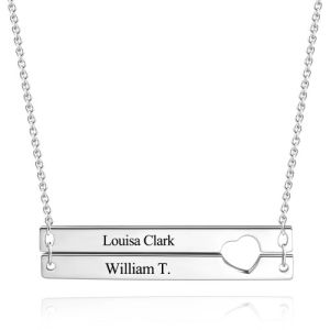 Silver Plated Double Bar Necklace 