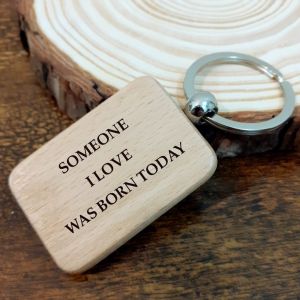 Personalized Engraved Wooden Keychain