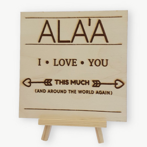 Personalized Engraved Wooden Postcard