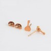 Heart Key Necklace & Earrings Set - Rose Gold