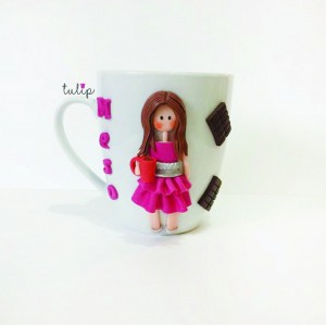 Chocolate & Coffee Girl Mug
