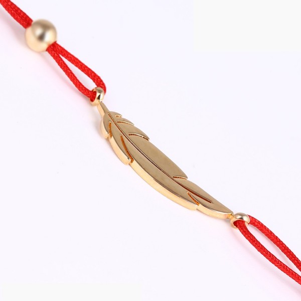 Red String Feather Bracelet