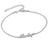 Rhodium Plated Name Anklet