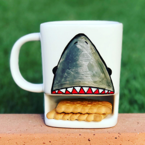 Biscuit Pocket Hand-Painted Mug - Whale