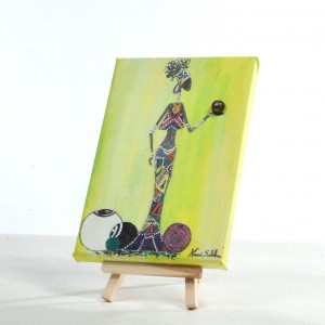 Africana Painting - Lime Green