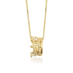 Gold Plated Crown Necklace