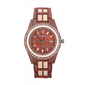 Natural Wood Watch For Unisex - Beige & Brown