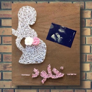 Customizable Handmade Pregnant Lady Wall Art