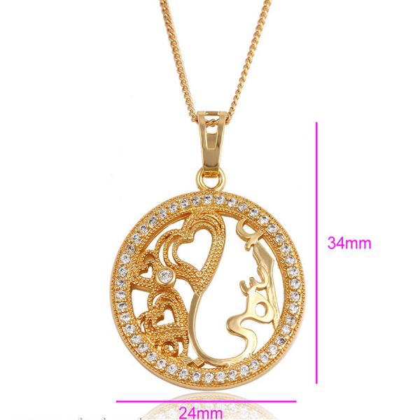 Gold Plated "Mom" Engraved Necklace