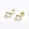 Gold Plated Heart Earrings