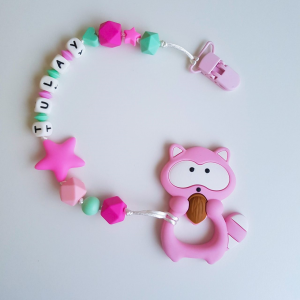 Squirrel Teether - Pink