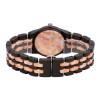 Natural Wood & Marble Watch For Ladies - Black & Peach
