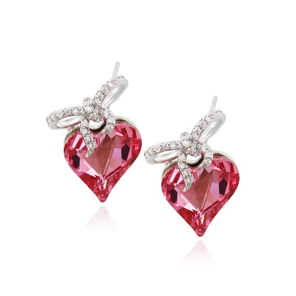 Sweet Heart Earrings-Pink