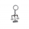 Silver Plated Libra Keychain