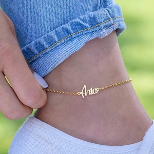 Gold Plated Name Anklet