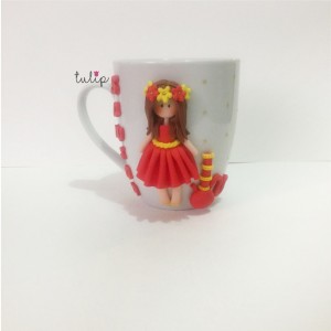 Hookah Girl Mug - Red