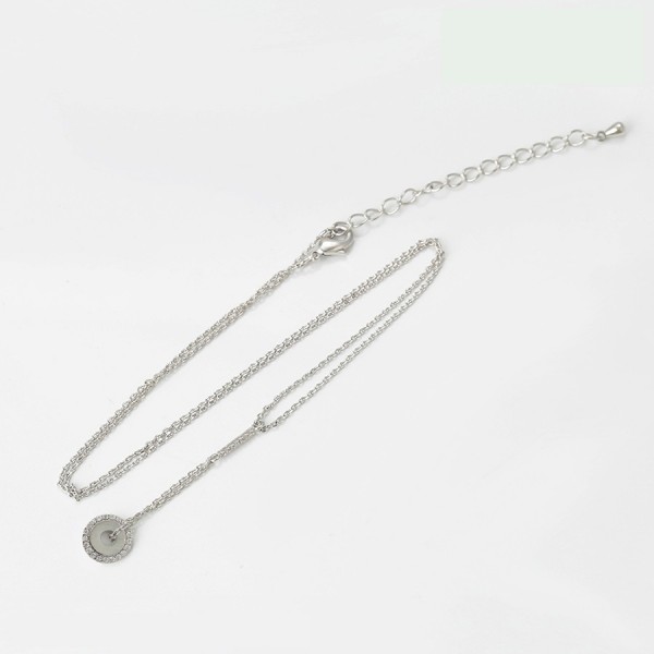 Rhodium Plated Ring Necklace