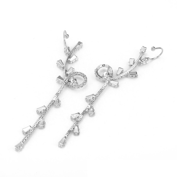 Crystal Tree Earrings - Silver