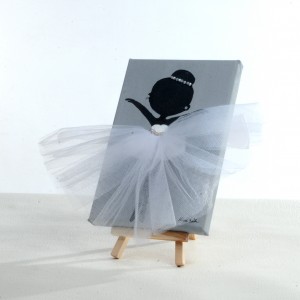 Ballerina Painting - White