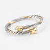 Elegant Twisted Cable Bangle & Ring Set