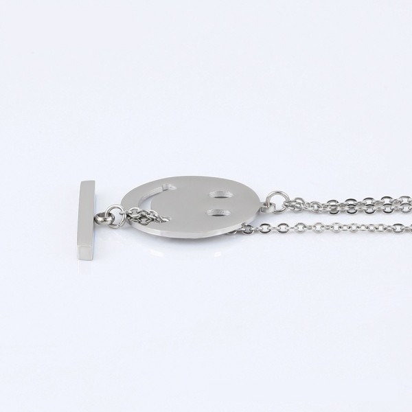 Stainless Steel Smiley Necklace