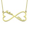 Gold Plated Heart Infinity Necklace