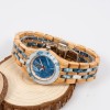 Natural Wood & Marble Watch For Ladies - Beige & Blue