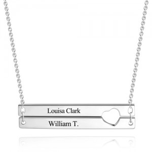 Silver Plated Double Bar Necklace