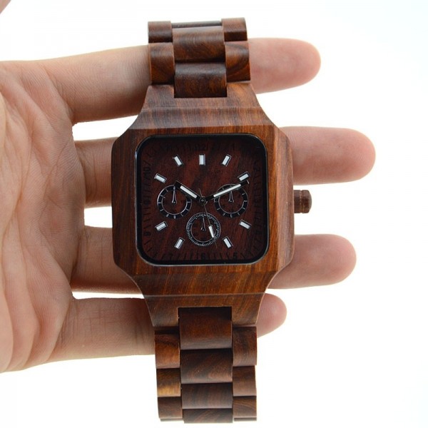 Men's Natural Wood Watch - Brown