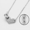Stainless Steel Engraved Heart with Ring Necklace