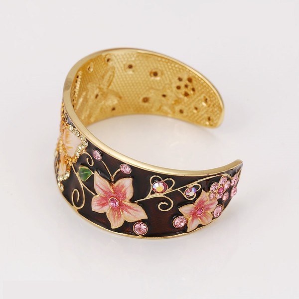 Gold Plated Butterfly Open Bangle