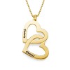 Gold Plated Nested Hearts Necklace