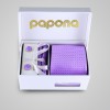 papona Checkered Necktie Set - Purple