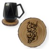 "Coffee Dose" Engraved Tree Slice Coaster