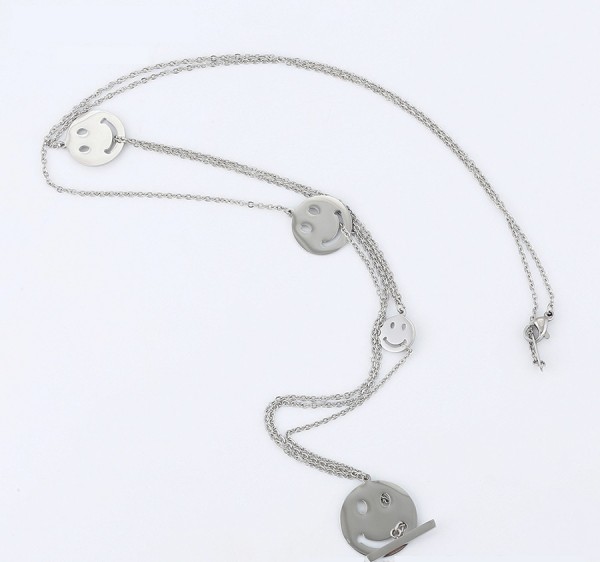 Stainless Steel Smiley Necklace
