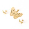 Gold Plated Butterfly Necklace & Earrings Set