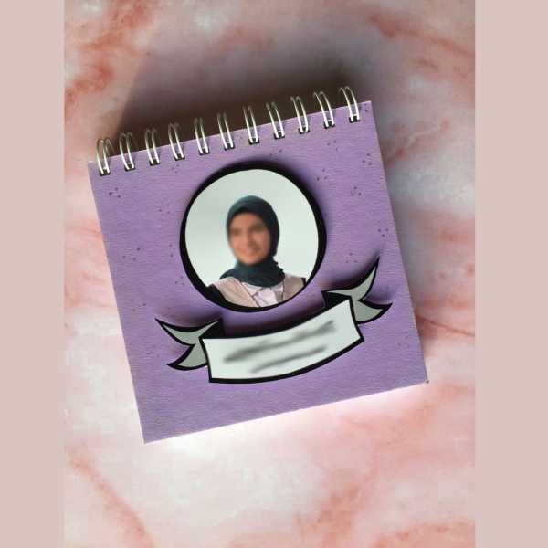 Customizable Purple Notebook - White Blank