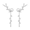 Crystal Tree Earrings - Silver