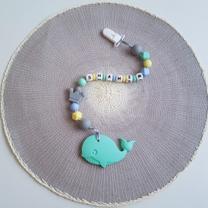 Whale Teether - Mint