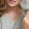 Rhodium Plated Infinity Necklace