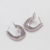 Rhodium Plated Crystal Encrusted Earrings