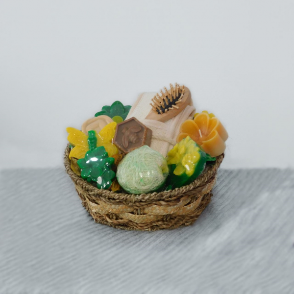 Basket of Handmade Soap Collection