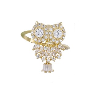 Gold Plated Owl Ring