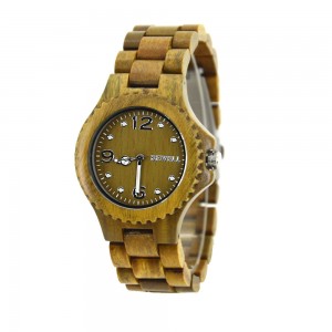 Natural Wood Watch For Unisex - Green