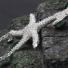 Rhodium Plated Crystal Stars Bracelet